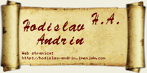 Hodislav Andrin vizit kartica